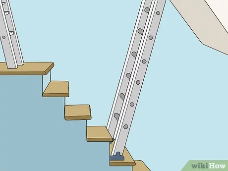 How to Paint High Ceilings Over Stairs